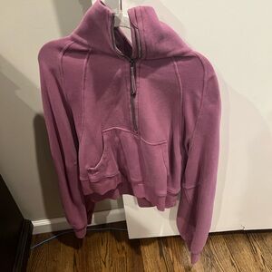 Lululemon purple funnel neck scuba.